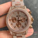 Replica Watch JVS Factory Rolex Iced out Daytona Watch Arabic Scripts Markers